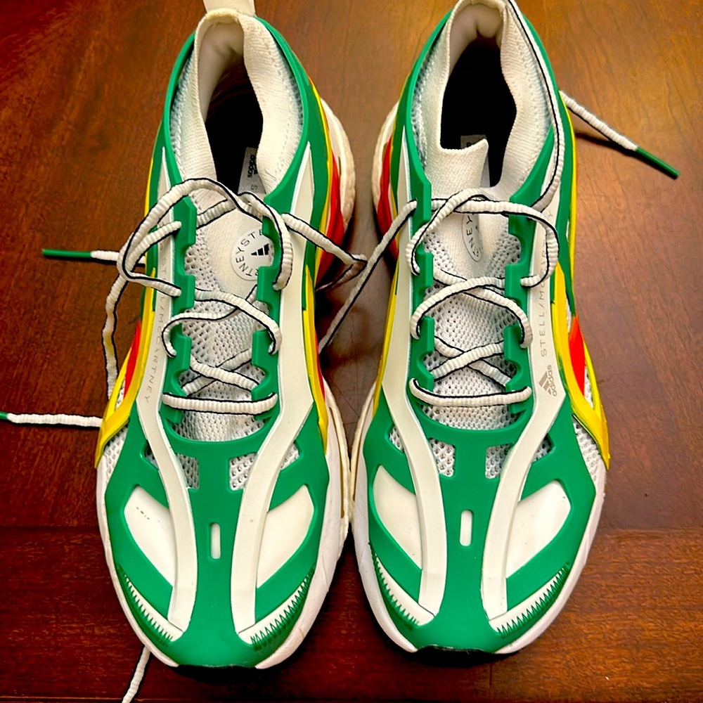 Adidas by Stella McCartney Green White Yellow Red Mesh Sneakers
